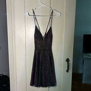 Sparkling purple cocktail dress!